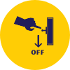 Turn off when out in use